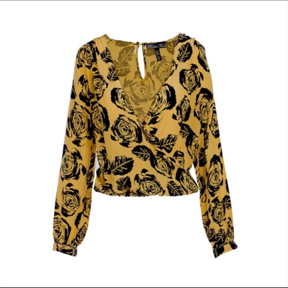 Winter Kate by Nicole Richie Deep V Blouse NWT
